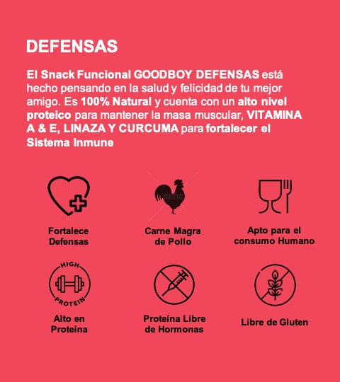 GoodBoy Defensas - Snack Funcional 100% Natural